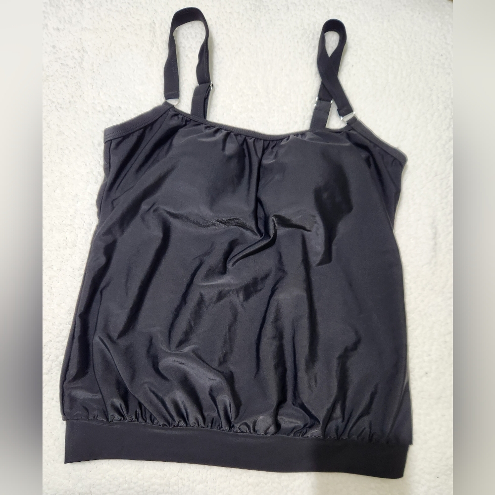 H2OH Colours Black Capri Tankini